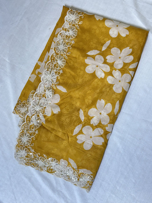 Yellow Designer Saree