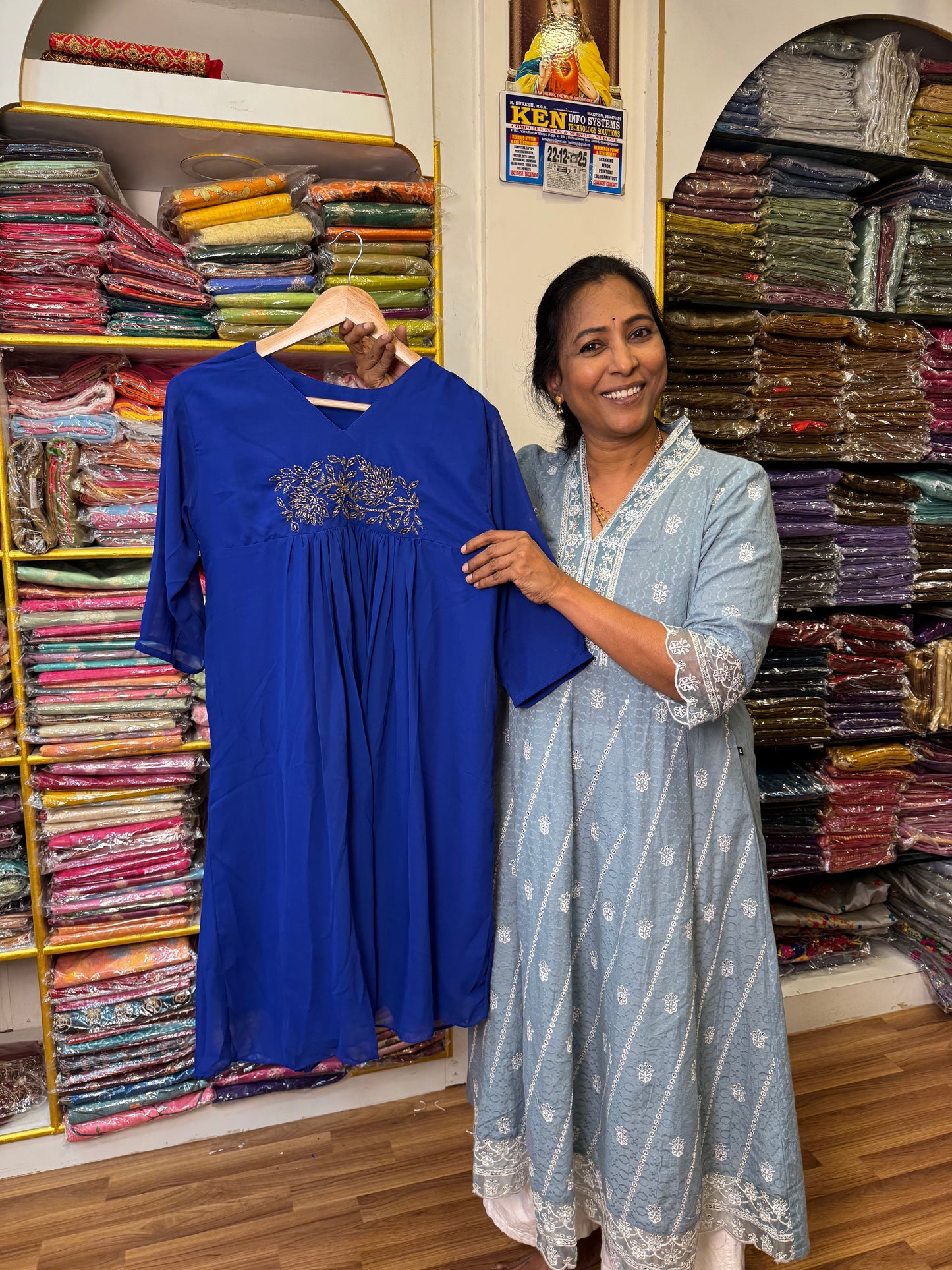 Royal Blue Ready to wear Kurthi