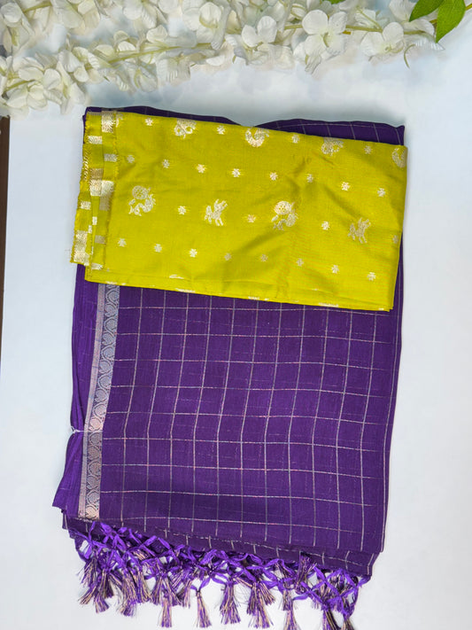 Purple Chiffon Saree