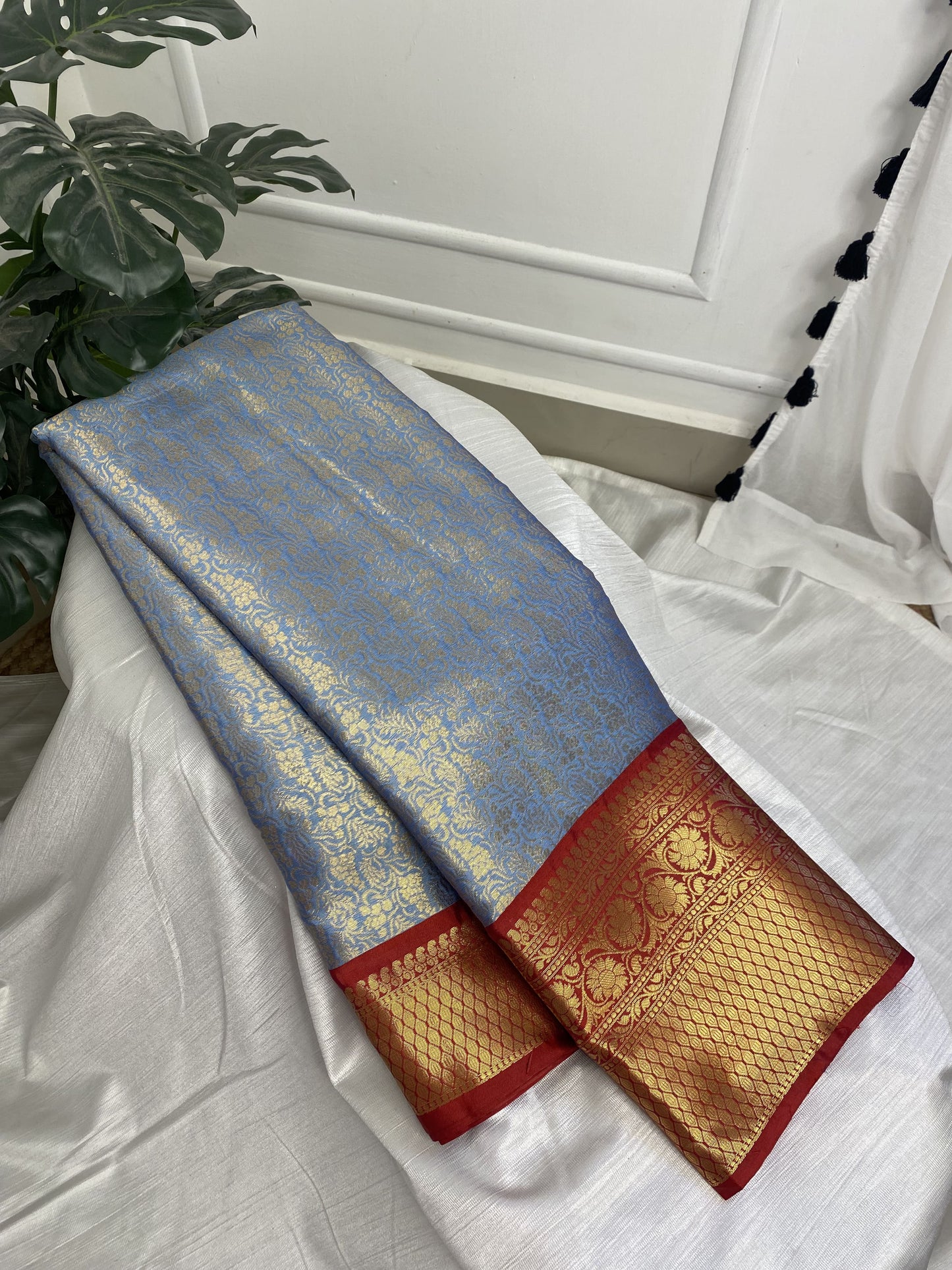 Blue Semi Silk Saree