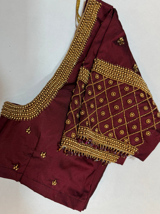 Maroon Ready to Wear Blouse