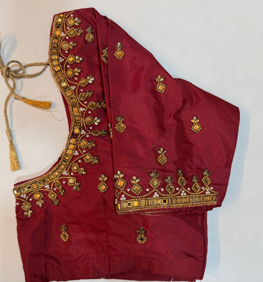 Maroon Ready to Wear Blouse