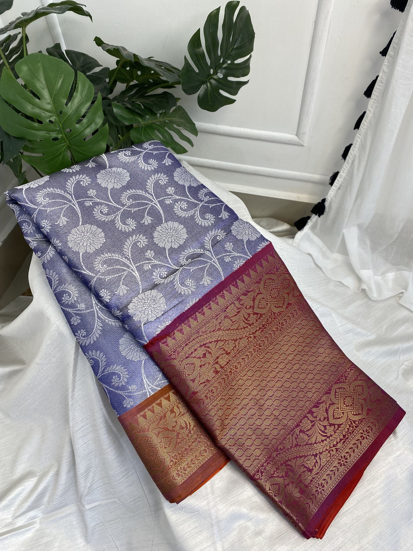 Purple Tissue Saree