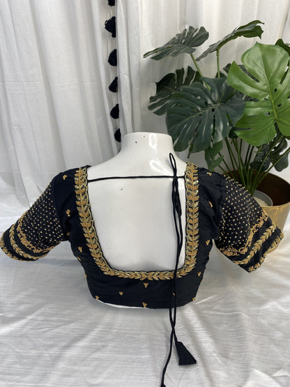 Black Ready to Wear Hand Work Blouse