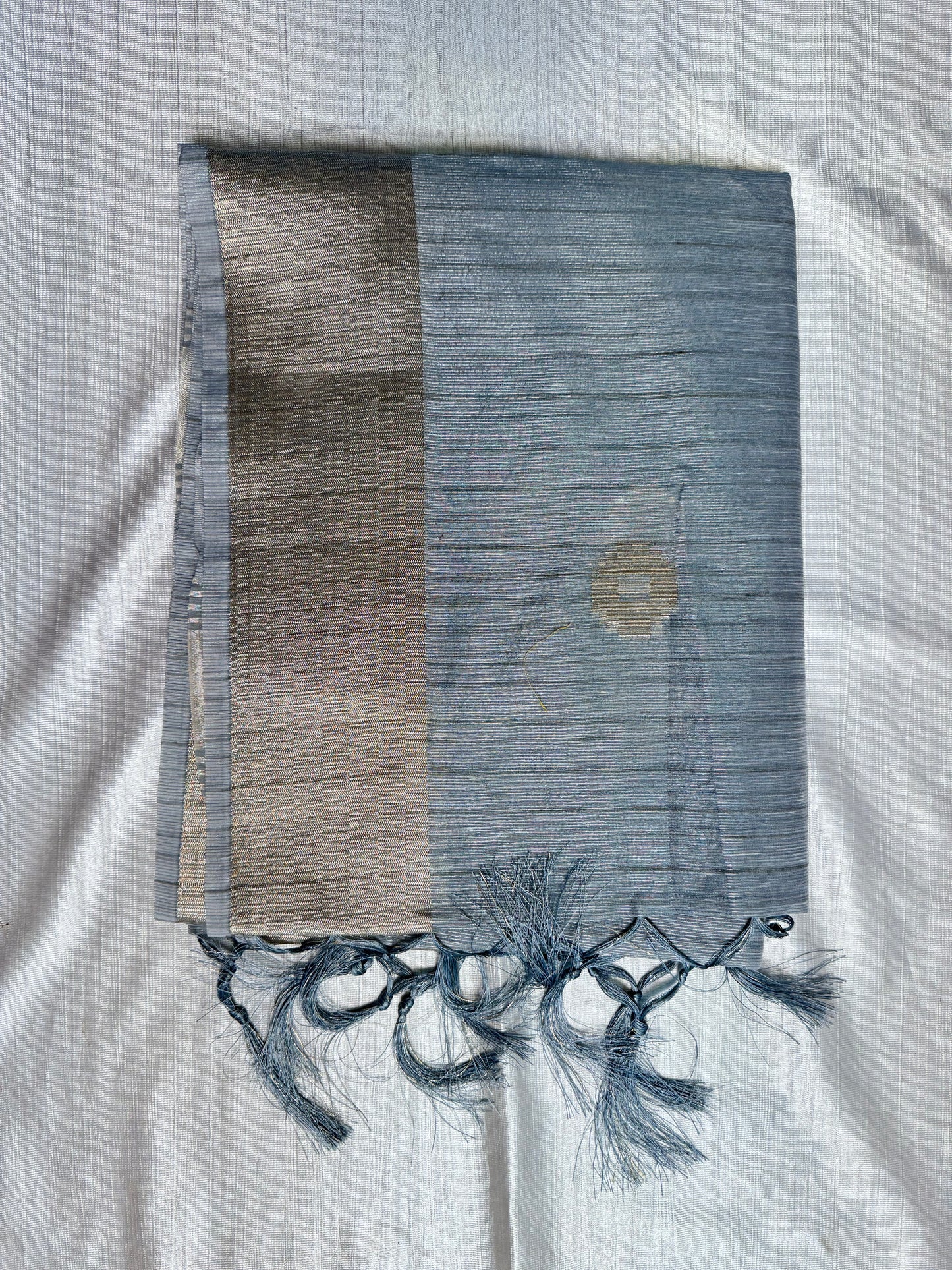 Grey Cotton Saree
