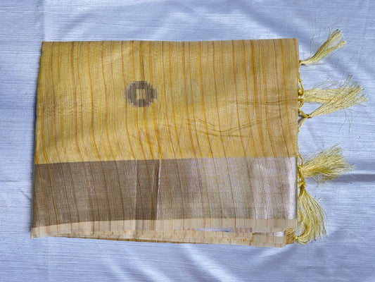 Yellow Cotton Saree