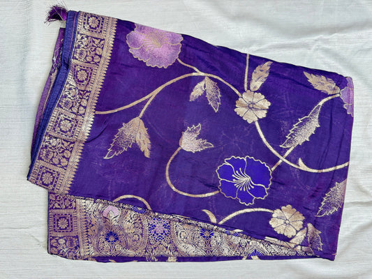 Violet Georgette Saree