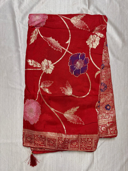 Red Georgette Saree