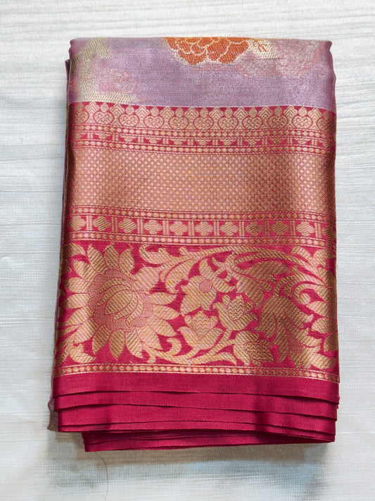 Baby Pink Tissue Saree
