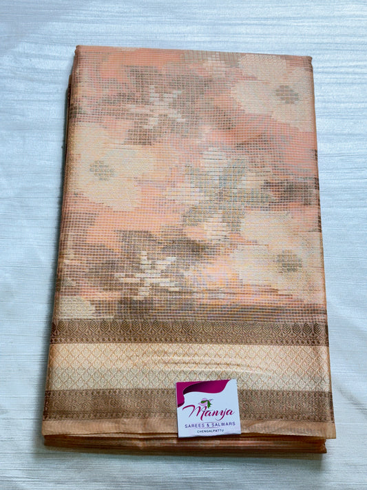 Peach Saree