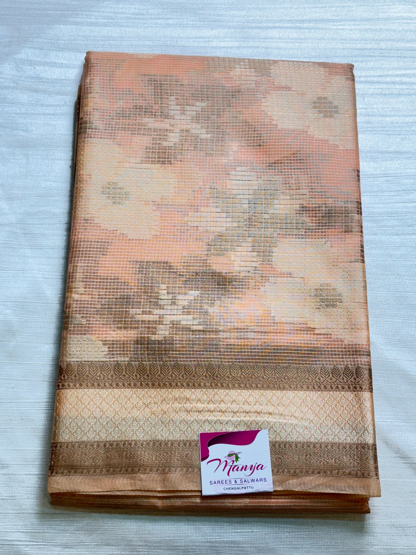 Peach Saree