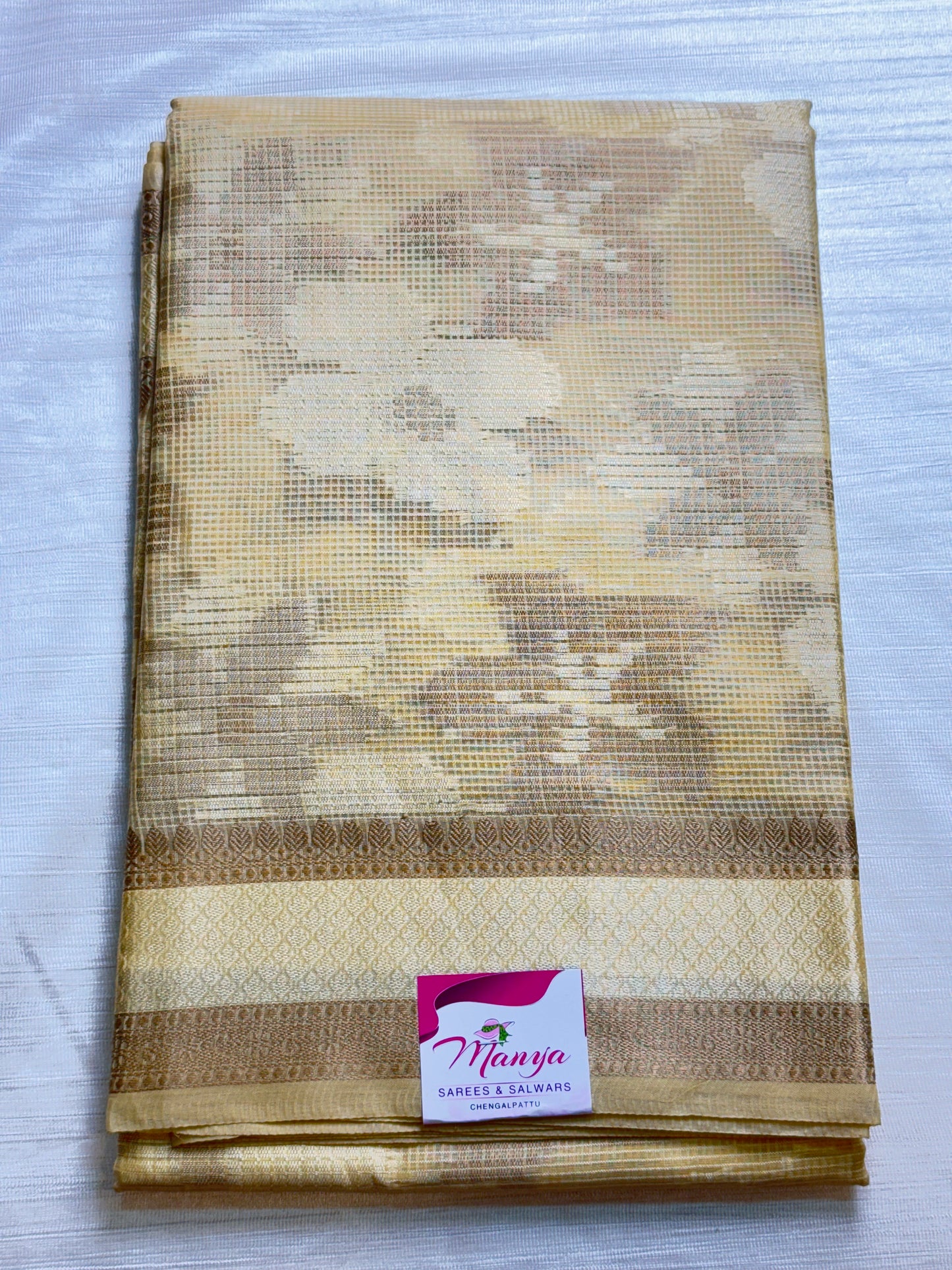 Yellow Tissue  Saree