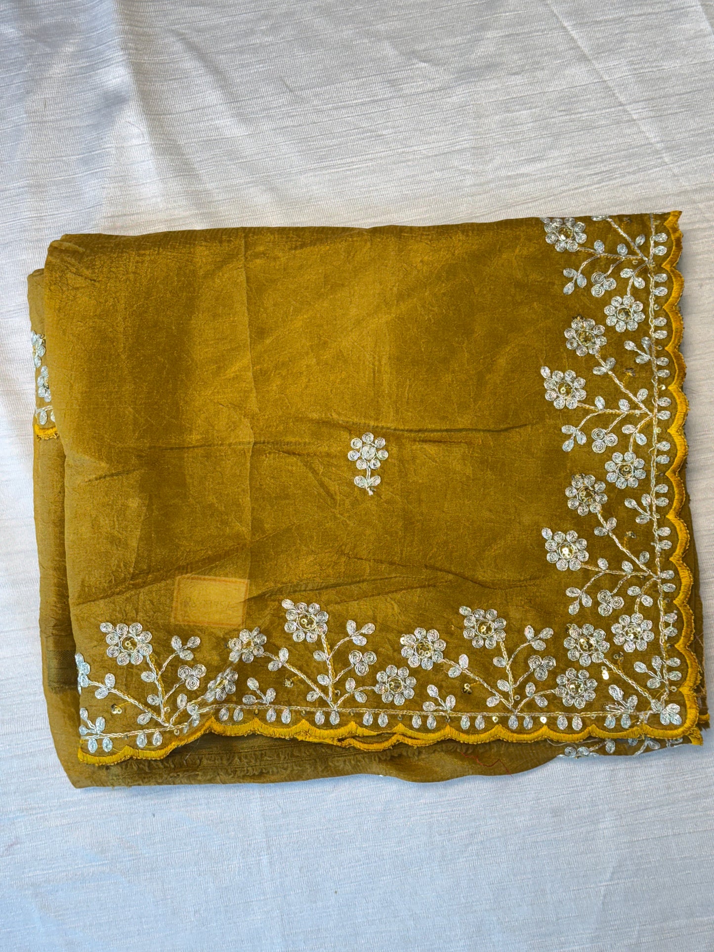 Mustard Designer Saree