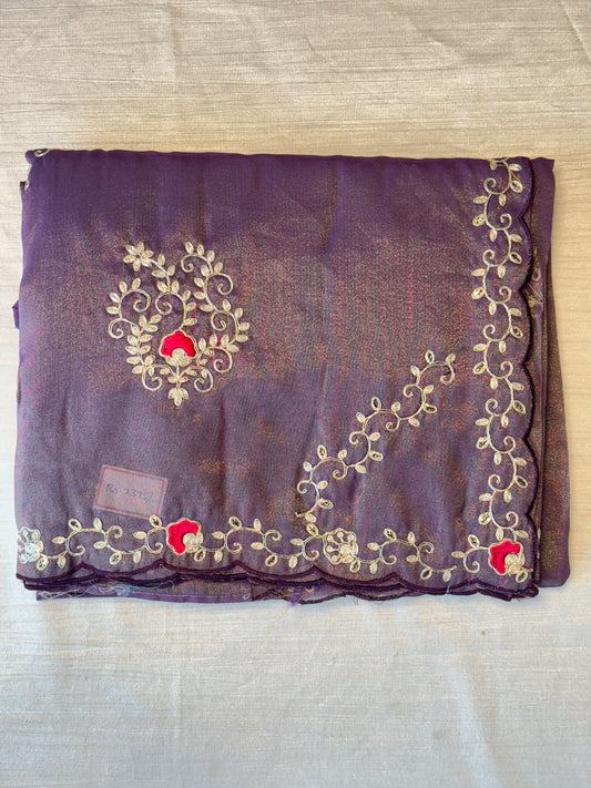 Purple Mauve Designer Saree