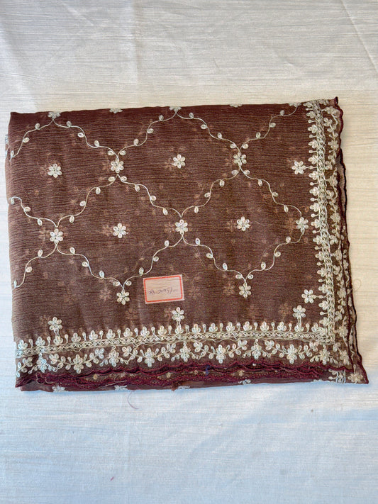 Light Brown Designer Saree