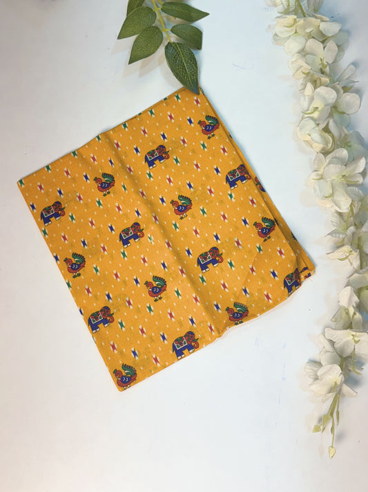 Yellow Printed Cotton Blouse