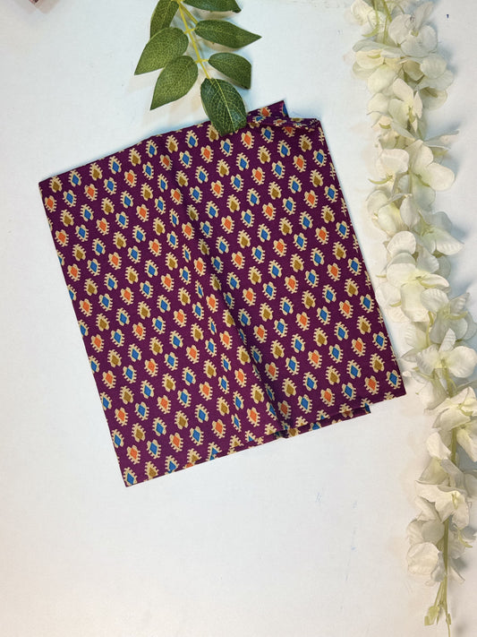 Purple Printed Cotton Blouse