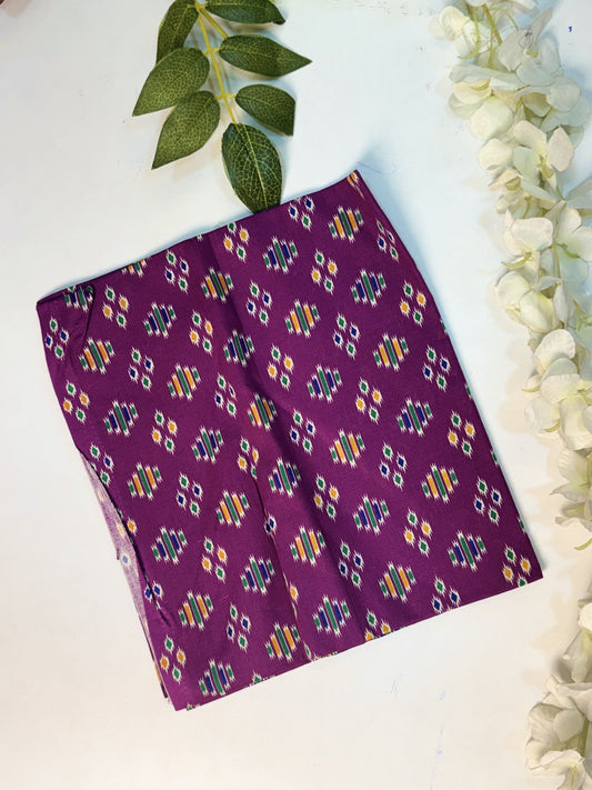 Violet Printed Cotton Blouse