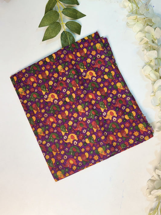 Violet Printed Cotton Blouse