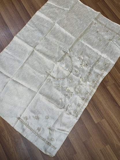 Silver White Hand Work Blouse