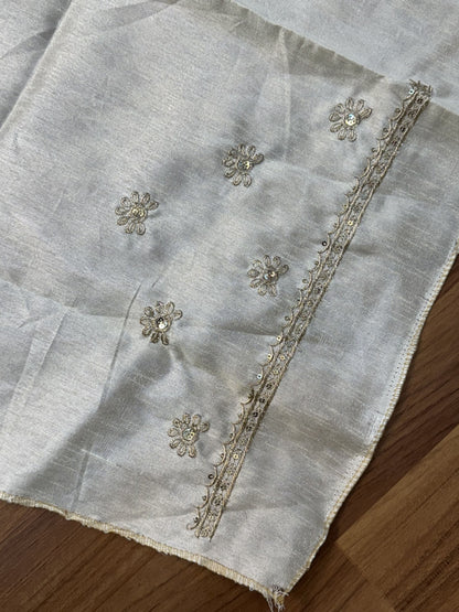 Silver White Hand Work Blouse