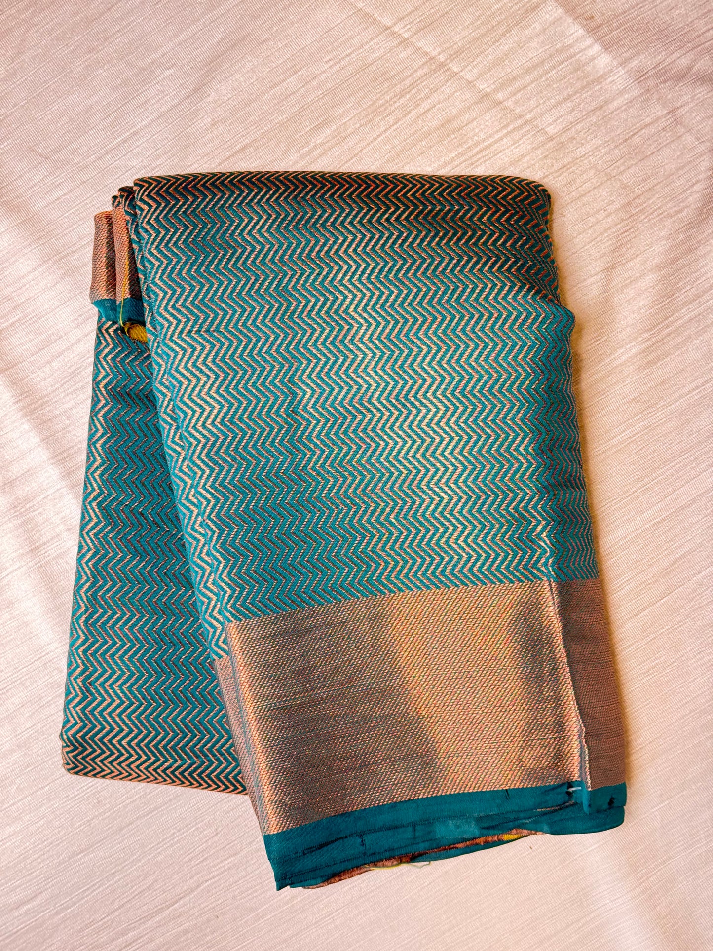 Rama Blue Semi Tusser Saree