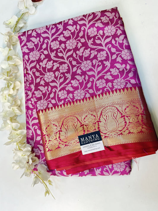 Pink Semi Kathan Saree