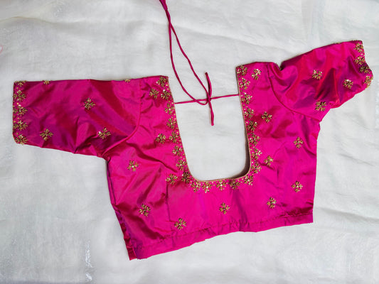 Pink Ready to Wear Hand Work Blouse