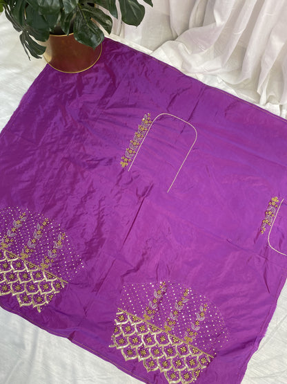 Purple Hand Work Blouse