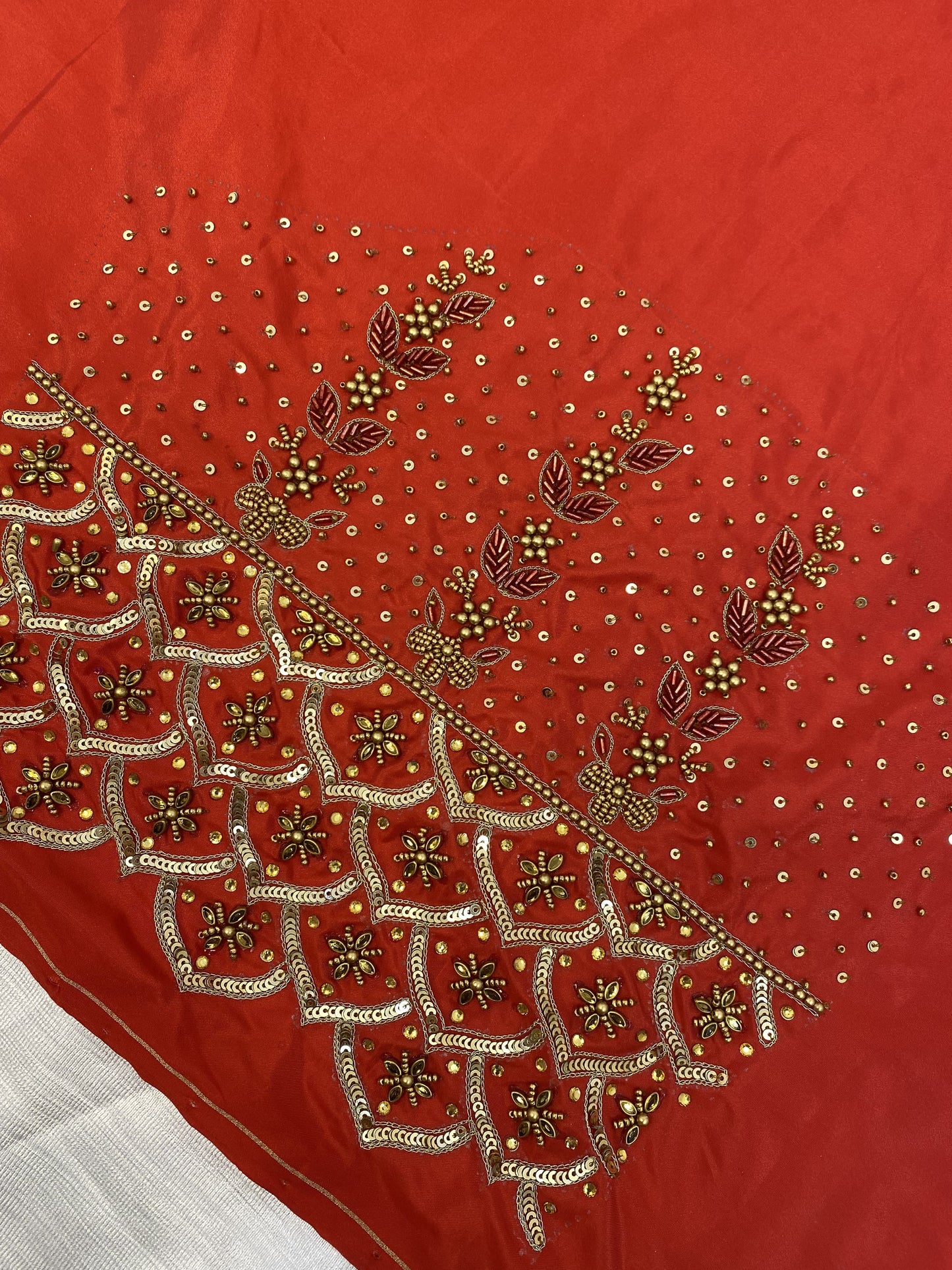 Red Hand Work Blouse