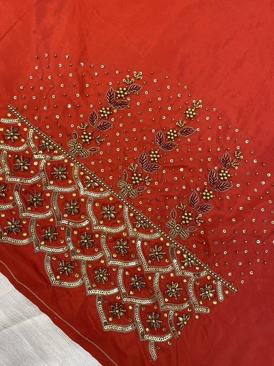 Red Hand Work Blouse