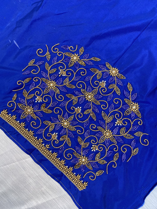 Blue Hand Work Blouse