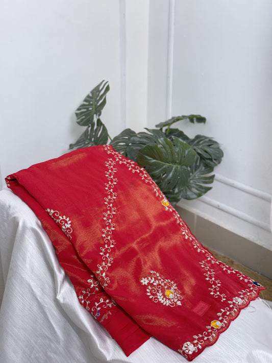 Rose Pink  Designer Saree