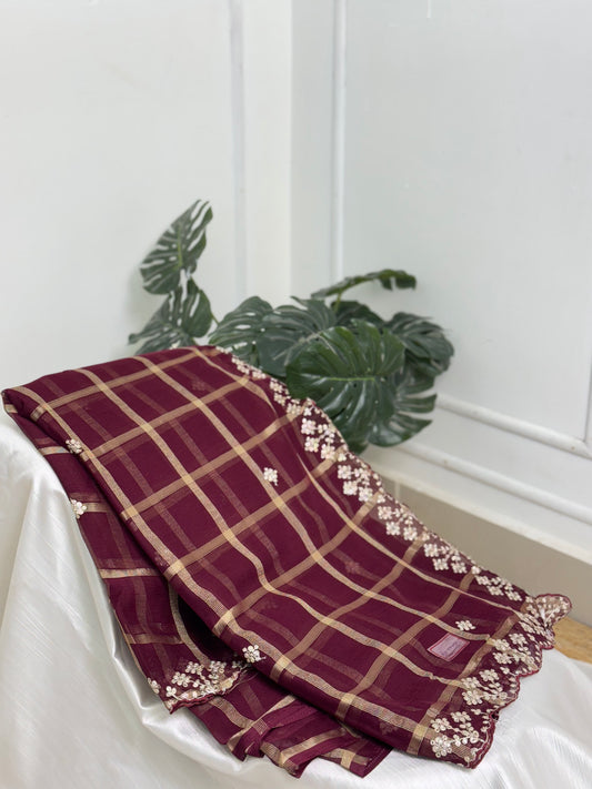 Purple Designer Saree