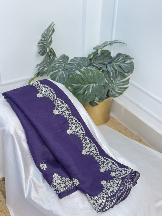 Purple Designer Saree
