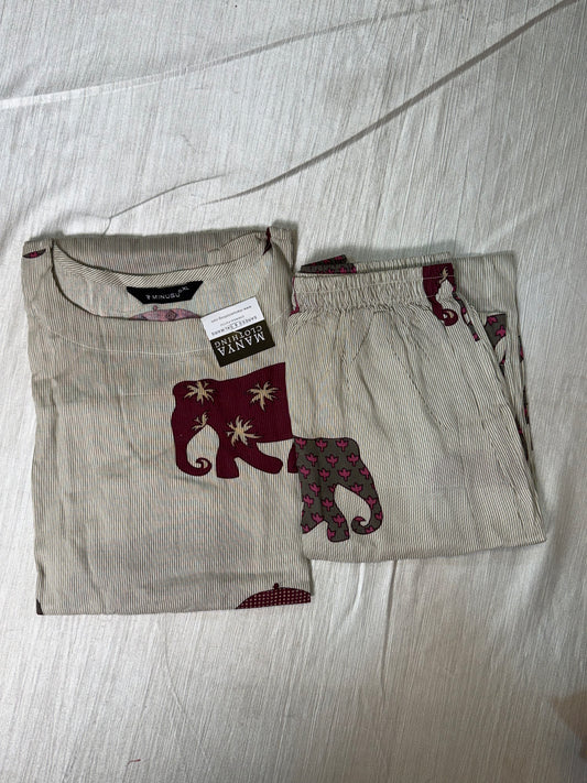 Half white Co-ord Set
