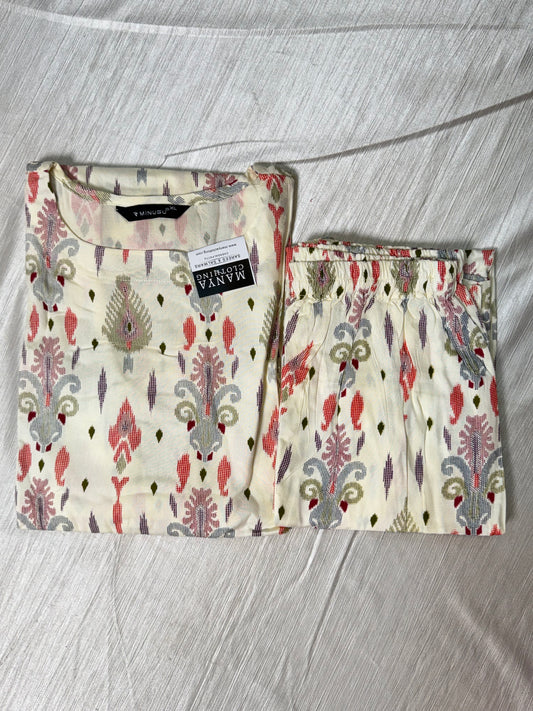 Half white Co-ord Set