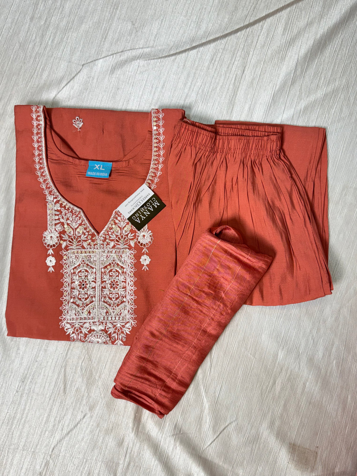 Peach Kurti Set