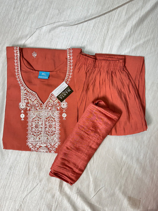 Peach Kurti Set
