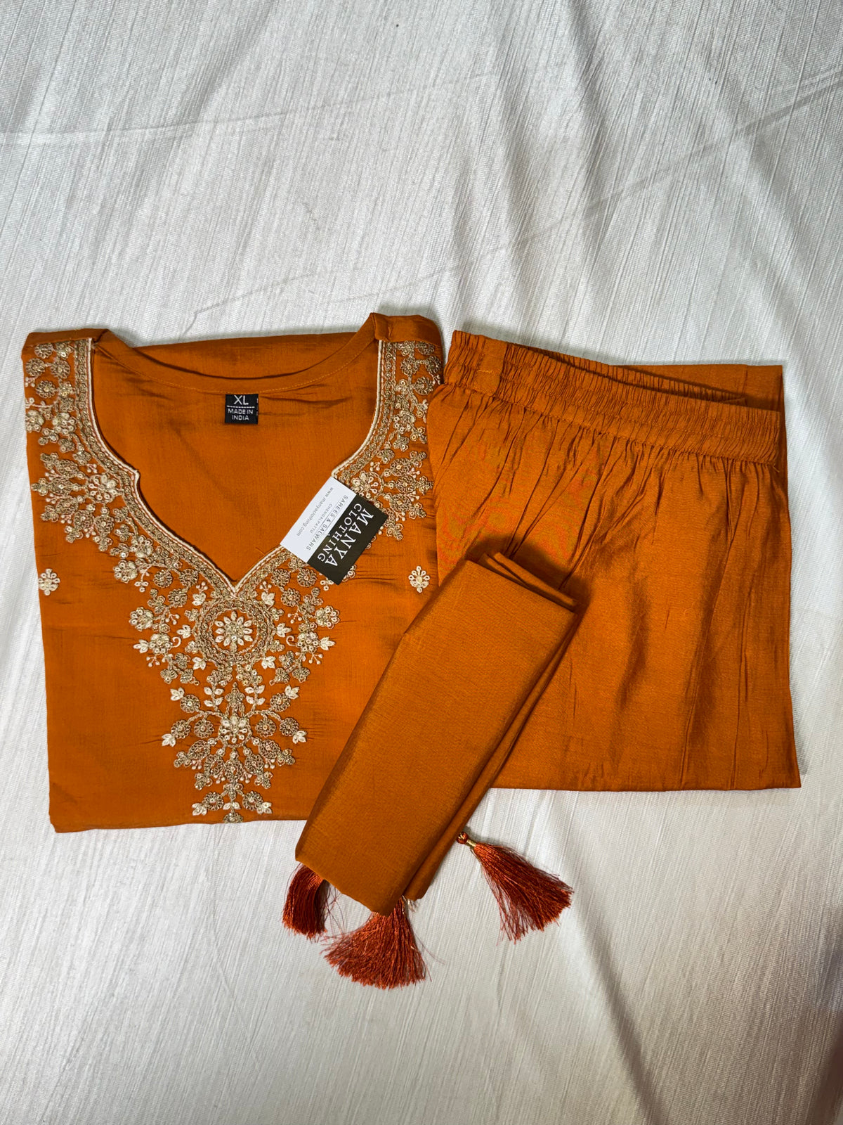 Orange Kurti Set