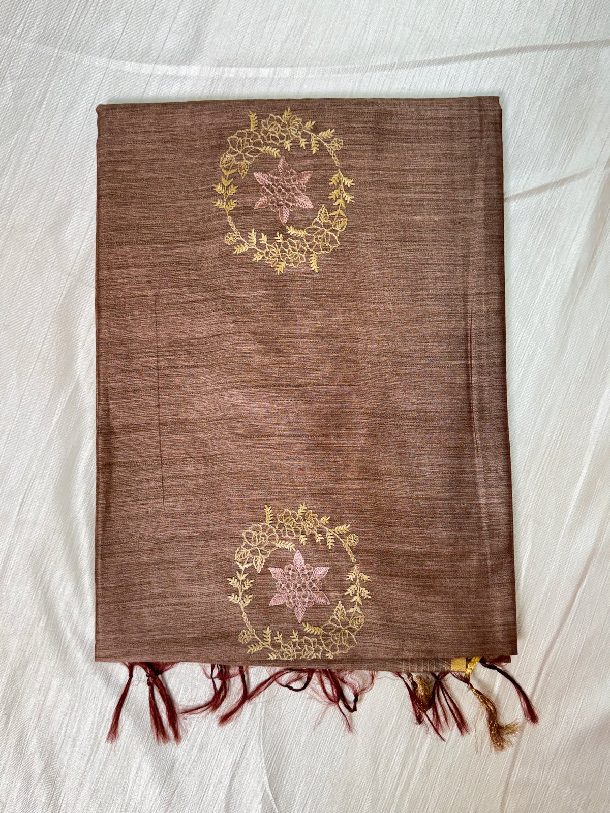 Mud Brown Cotton Saree