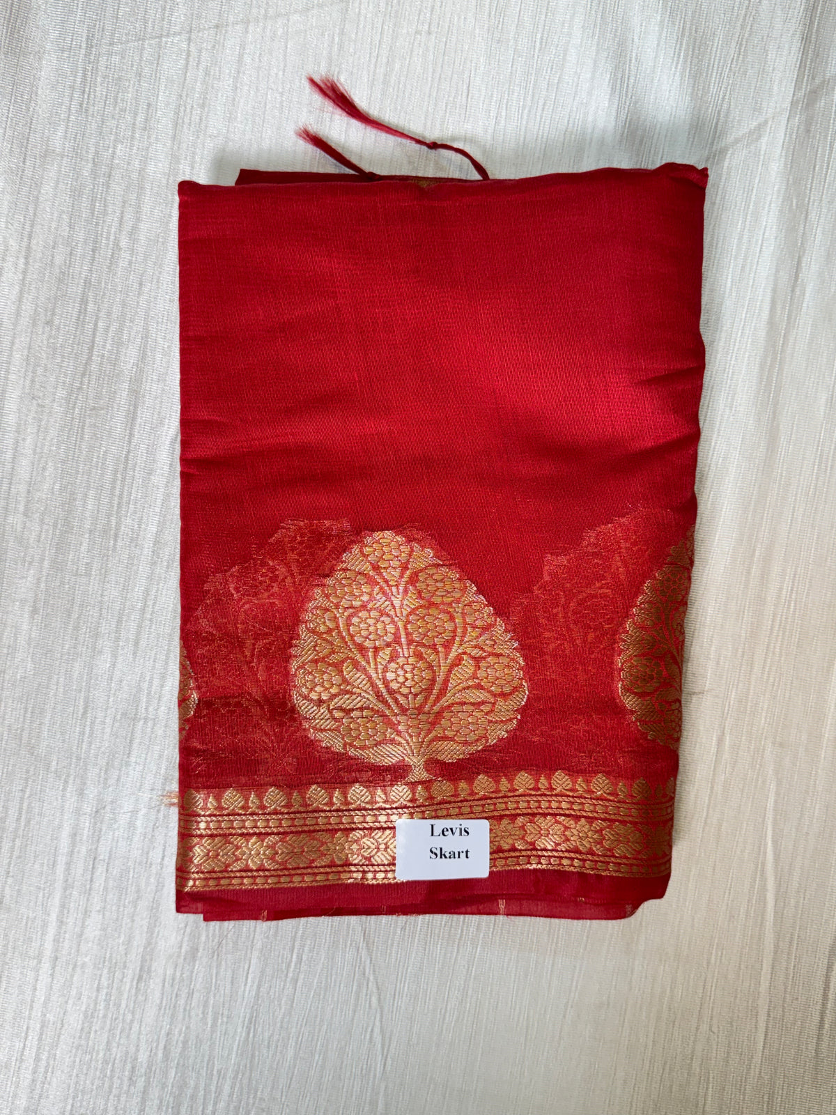 Red  silk cotton saree