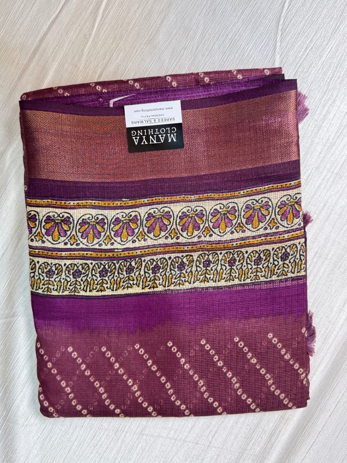 Purple Saree Kota Cotton Saree