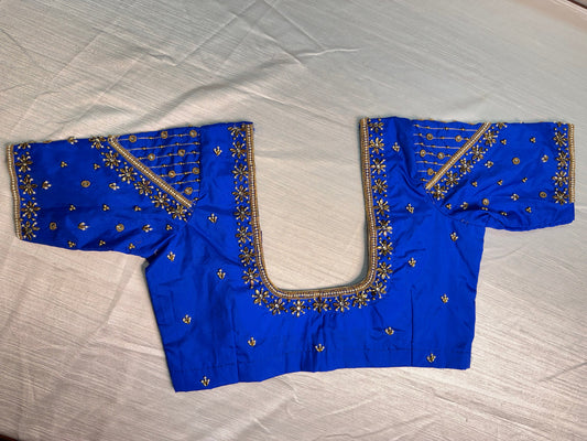 Royal Blue  Ready to Wear Hand Work Blouse