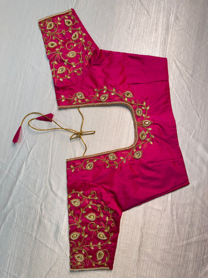 Pink Ready to Wear Hand Work Blouse