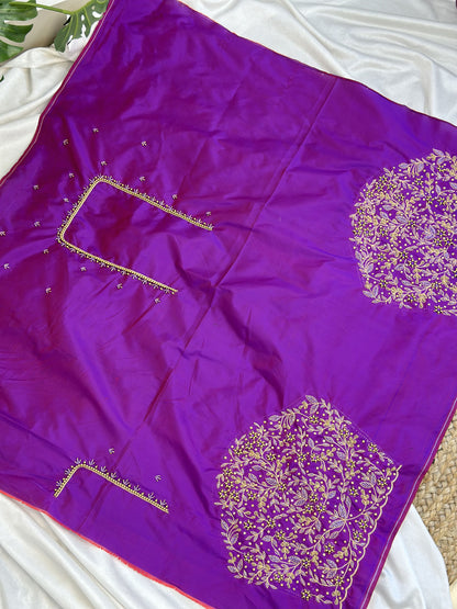 Purple Hand Work Blouse