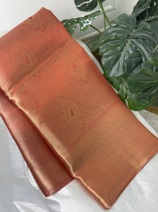 Maroon Tissue Saree