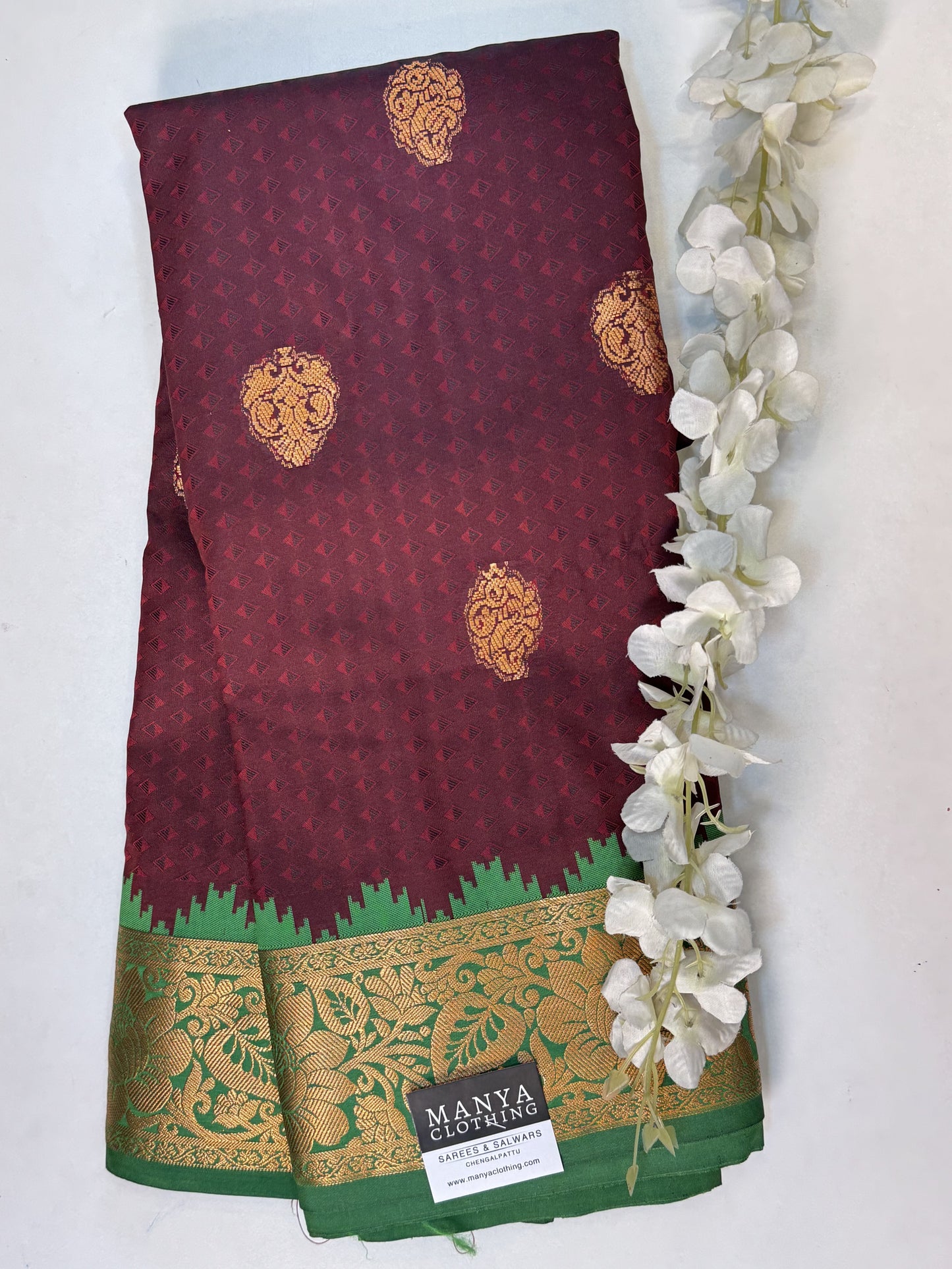 Maroon Soft Silk Saree