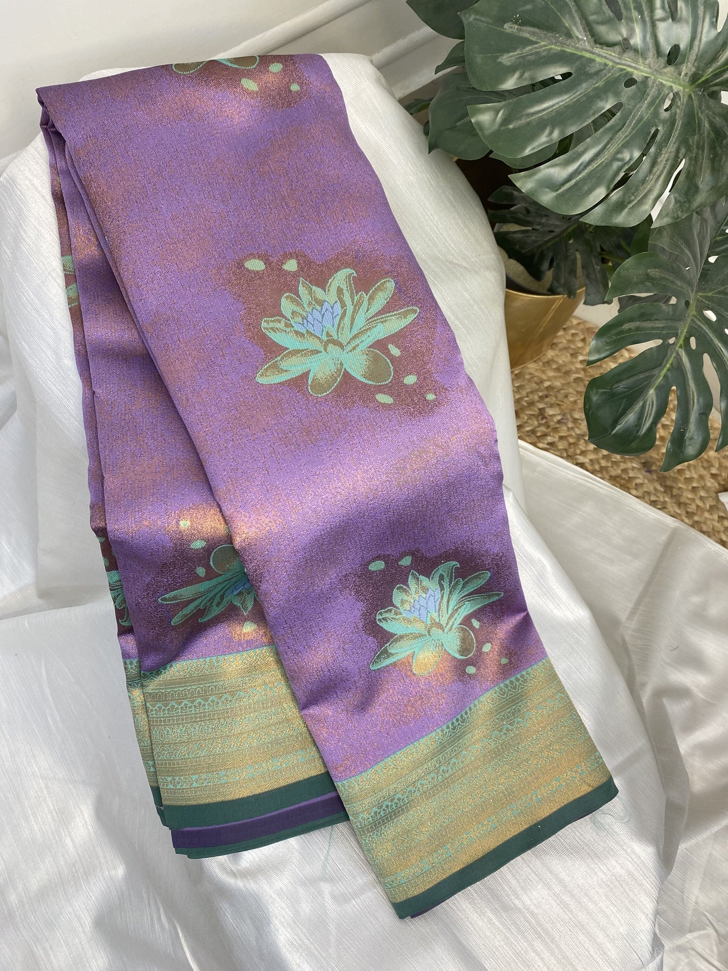 Light Lavender Poly Silk Saree