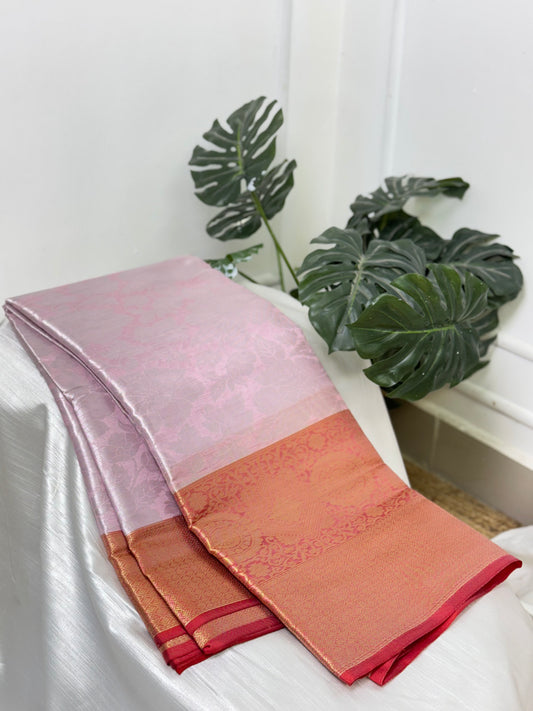 Pink Semi Kathan Saree.